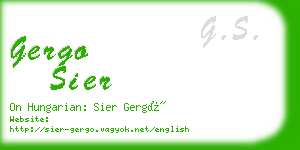 gergo sier business card